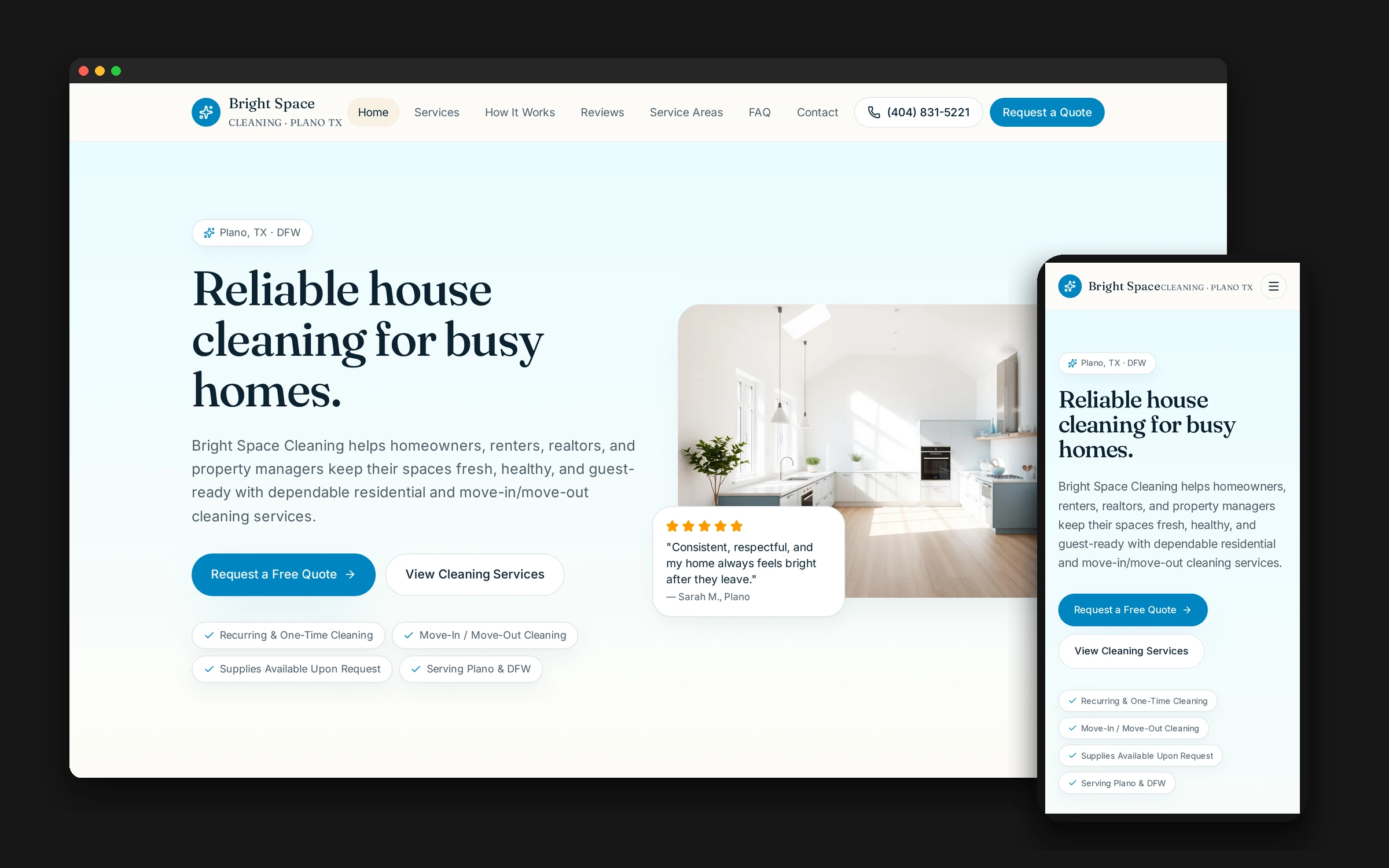 House Cleaning Website — Cleaning Services