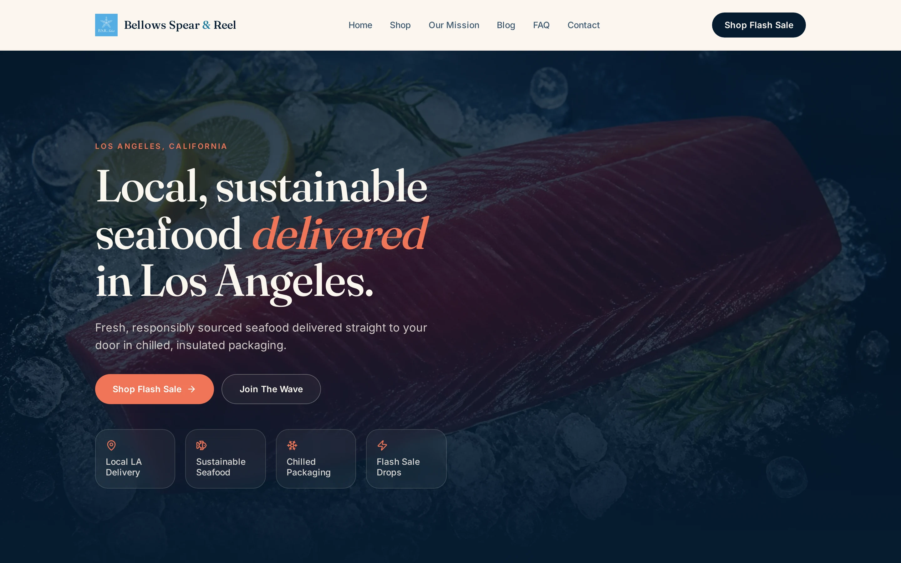 Bellows Spear & Reel website designed by JB's Custom Website Design